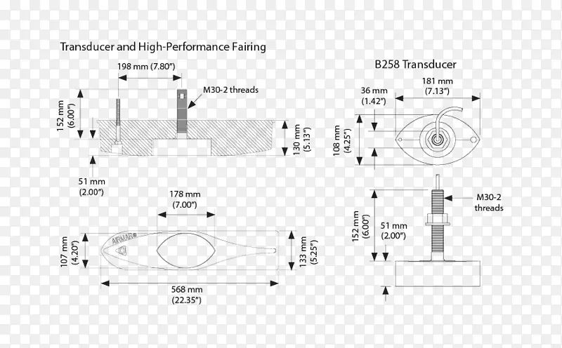 Snode tr青铜50/200 khz 1 kw Airmar/m/02csf汽车拉延换能器