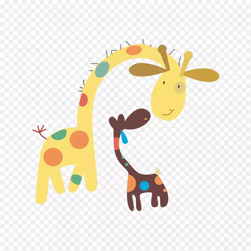 墙上贴有婴儿贴纸的婴儿托儿所-可爱的长颈鹿