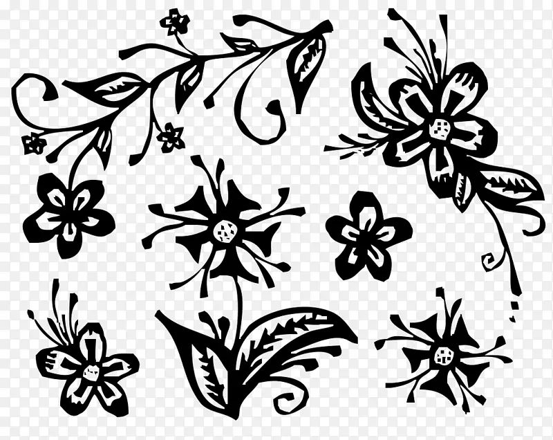 花卉剪贴画插图形象-花卉