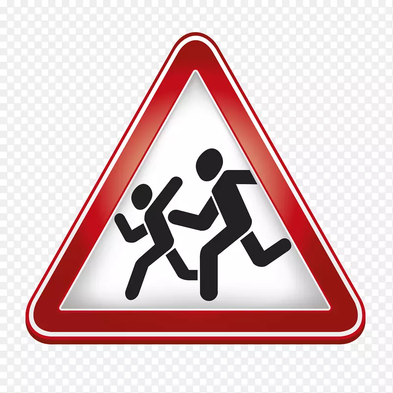 交通标志行人过路警告标志-交通灯