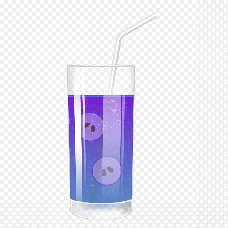 果汁水瓶蓝色液体饮料.卡通果汁盒