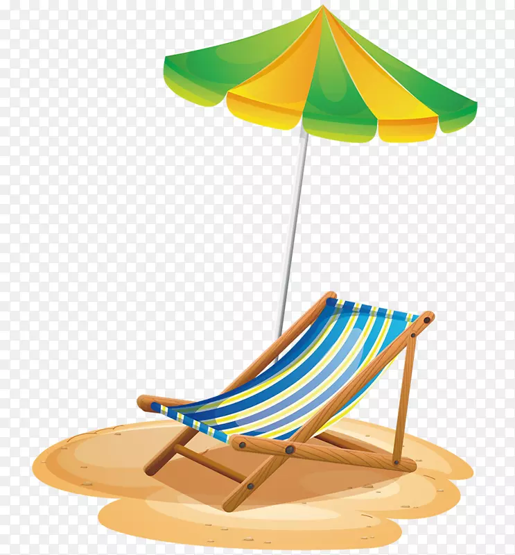 沙滩图形剪贴画图片甲板椅沙滩椅透明
