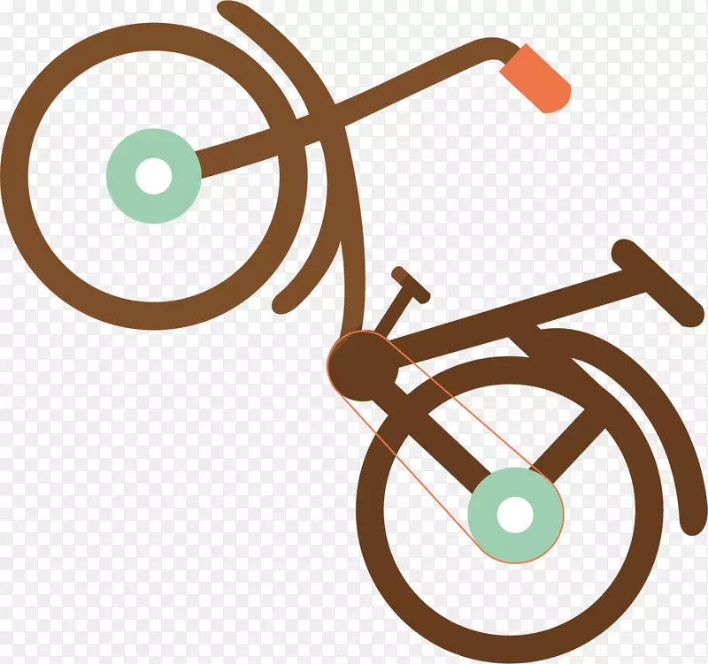 自行车车轮卡通形象自行车框架.自行车标志