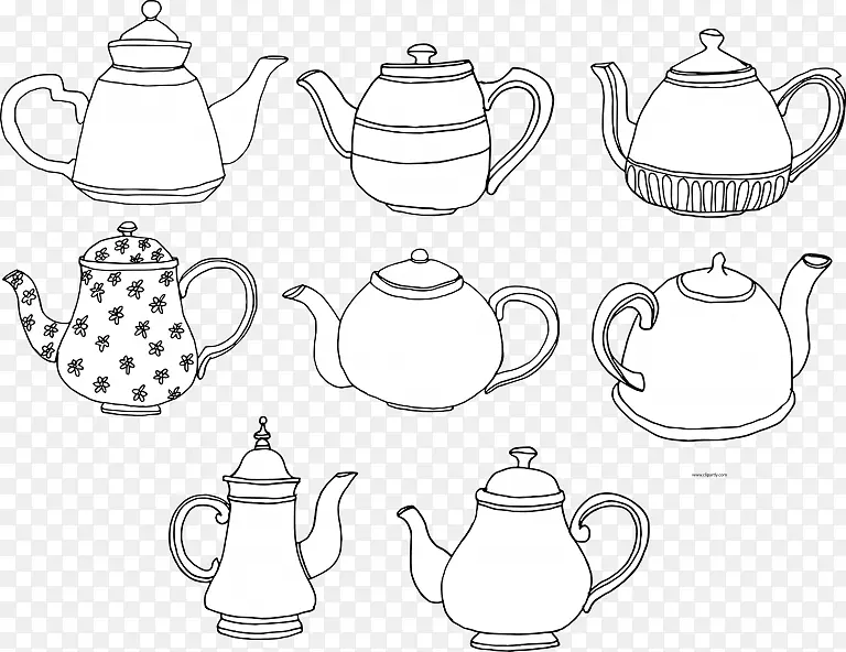 我是一个小茶壶，画着茶杯-茶