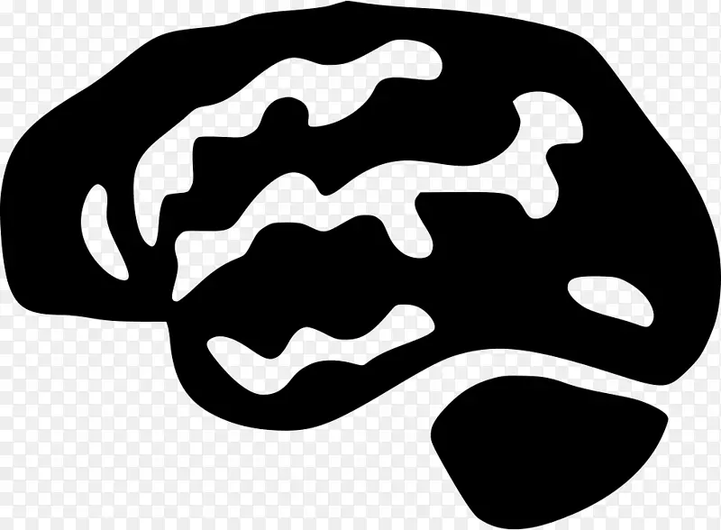人脑计算机图标可伸缩图形.大脑