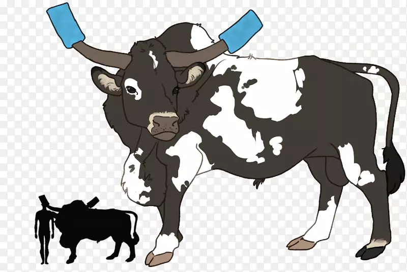 奶牛插图夹艺术-古