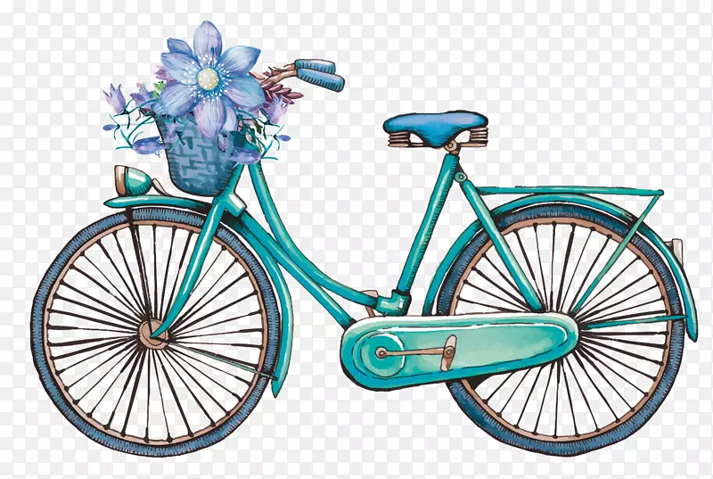 自行车车架自行车踏板框架花卉设计自行车