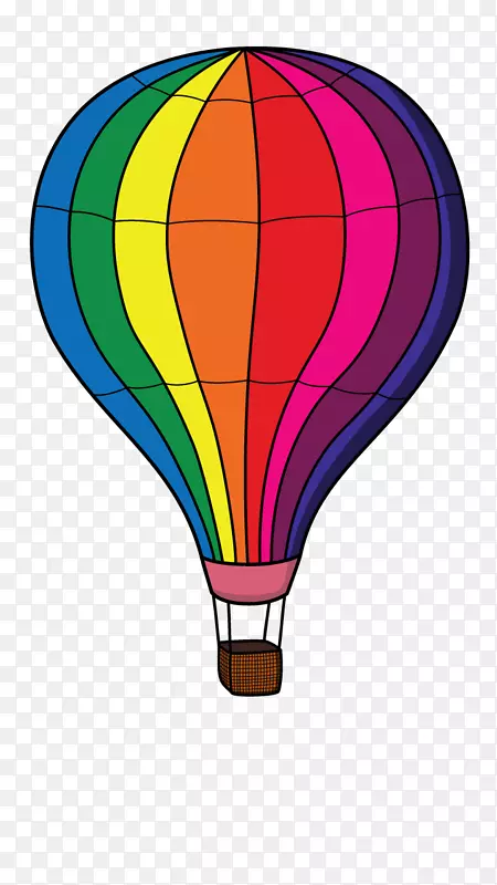 热气球图像绘画.热气球