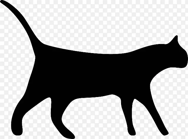 猫夹艺术小猫电脑图标开放部分-猫黑色