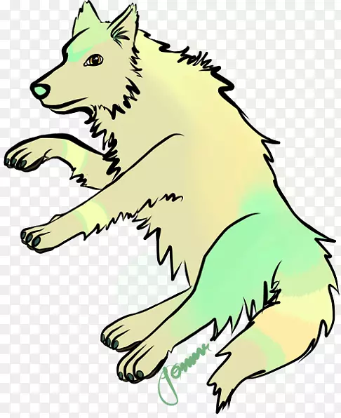 红狐夹艺术卡通线艺术动物-懒狗