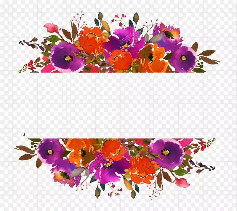 剪贴画花束水彩画形象花卉