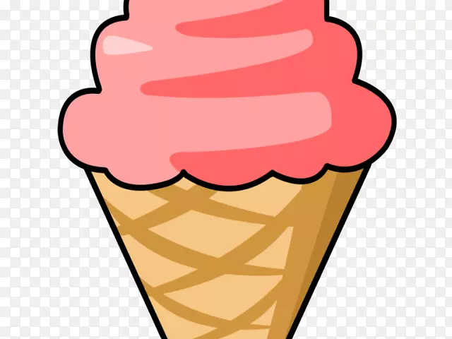 冰淇淋圆锥形圣代剪贴画-wz