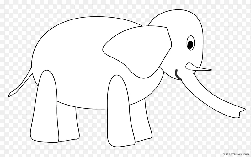 印度象非洲象剪贴画/m/02csf绘图-大象轮廓