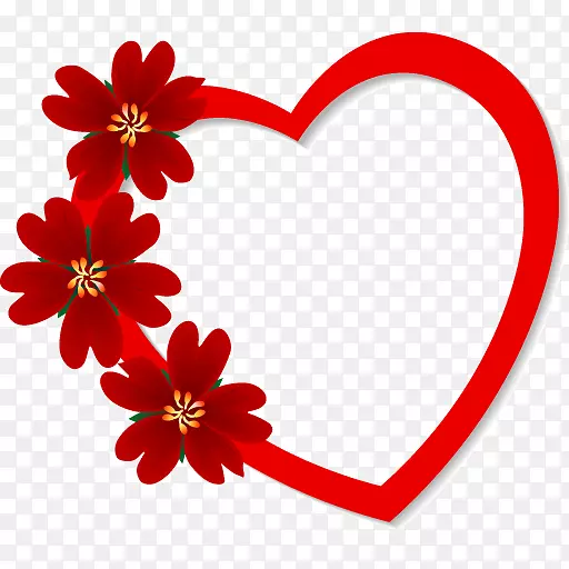 图形心脏图像花卉设计-橡皮擦