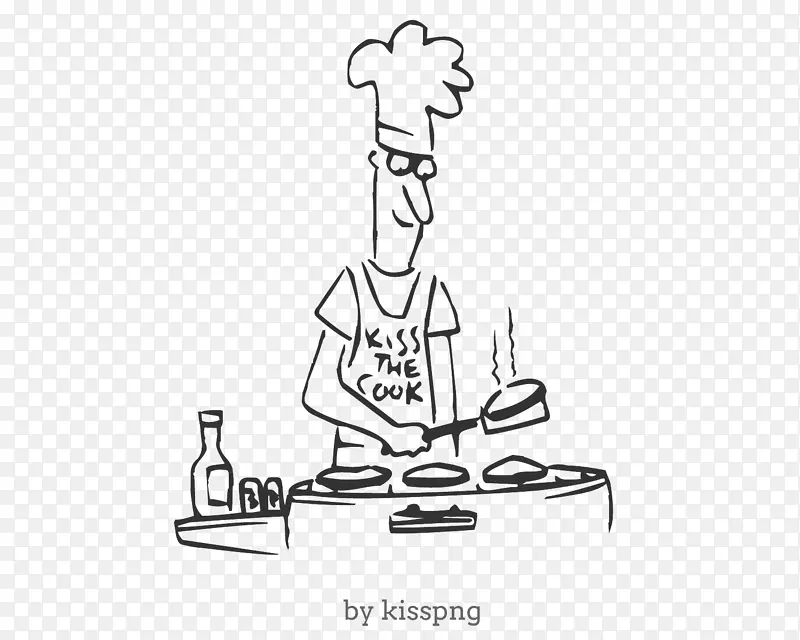 厨师烹饪.卡通透明图像.png-t恤