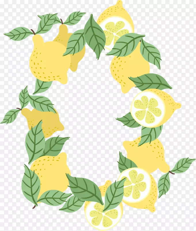 柠檬设计黄色png图片图像.黄色边框