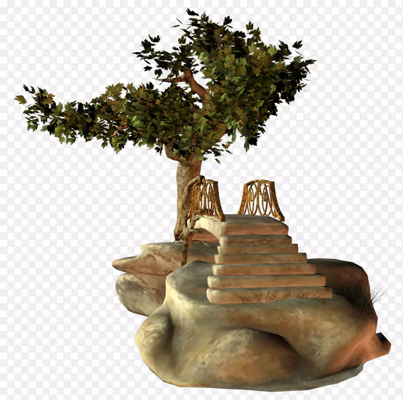 树盆景移动式网络图形剪辑艺术木树