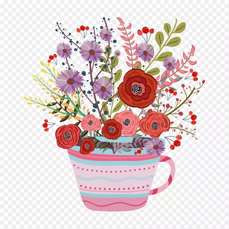 图形素材插图水彩画花束PNG图片素材下载_图片编号6527408-PNG素材网