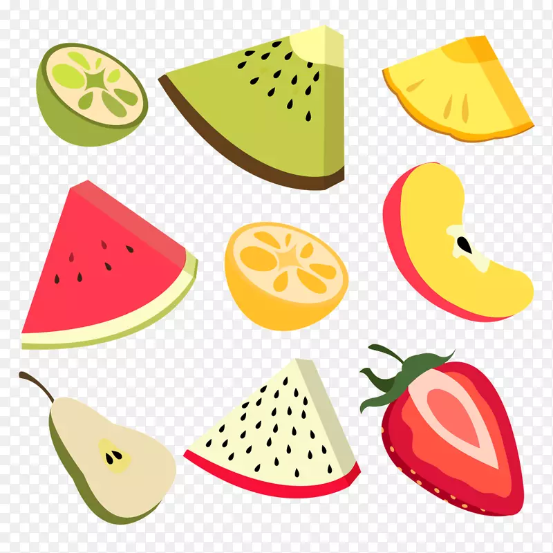 柑桔水果图形蔬菜食品水果切片