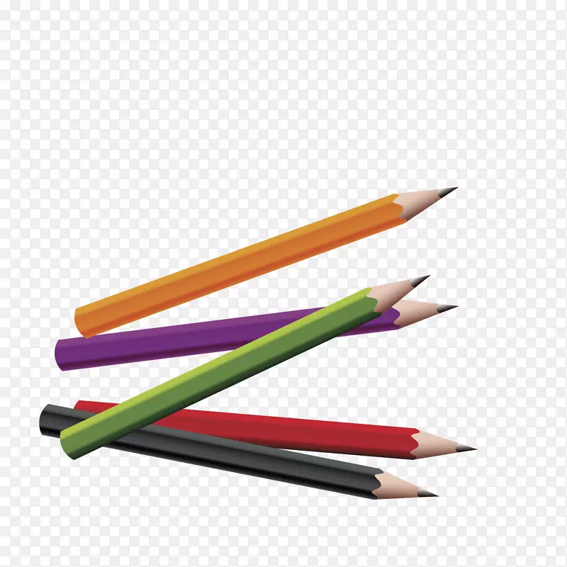 丙烯酸涂料刷夹艺术png图片.彩色铅笔