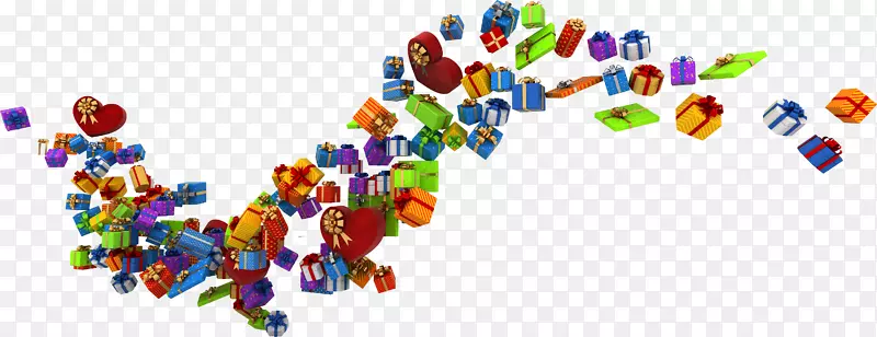 礼品盒购物袋图片-圣诞树轮廓