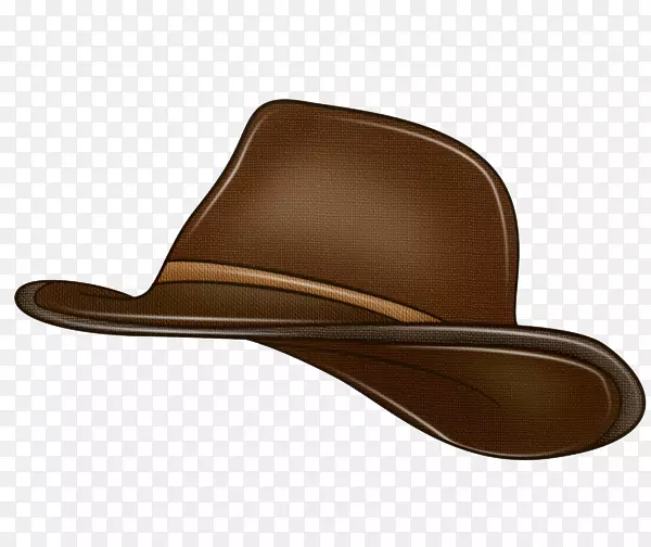 牛仔帽靴设计-棕色帽子