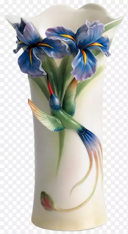 FRANZ瓷长尾蜂鸟花瓶瓷花瓶