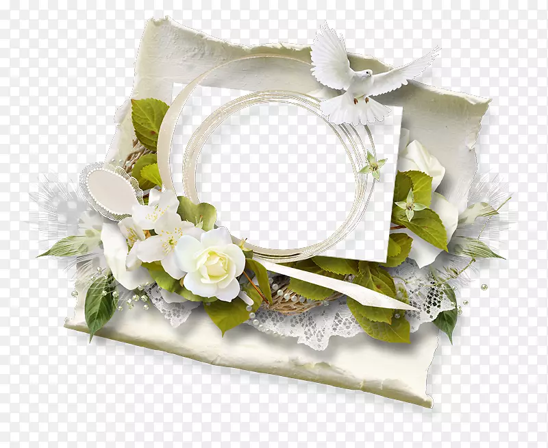 花卉设计婚礼相框形象-花