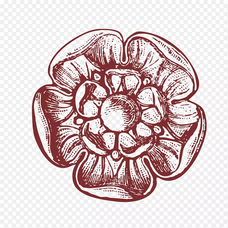 花卉设计插图玫瑰图形解耦