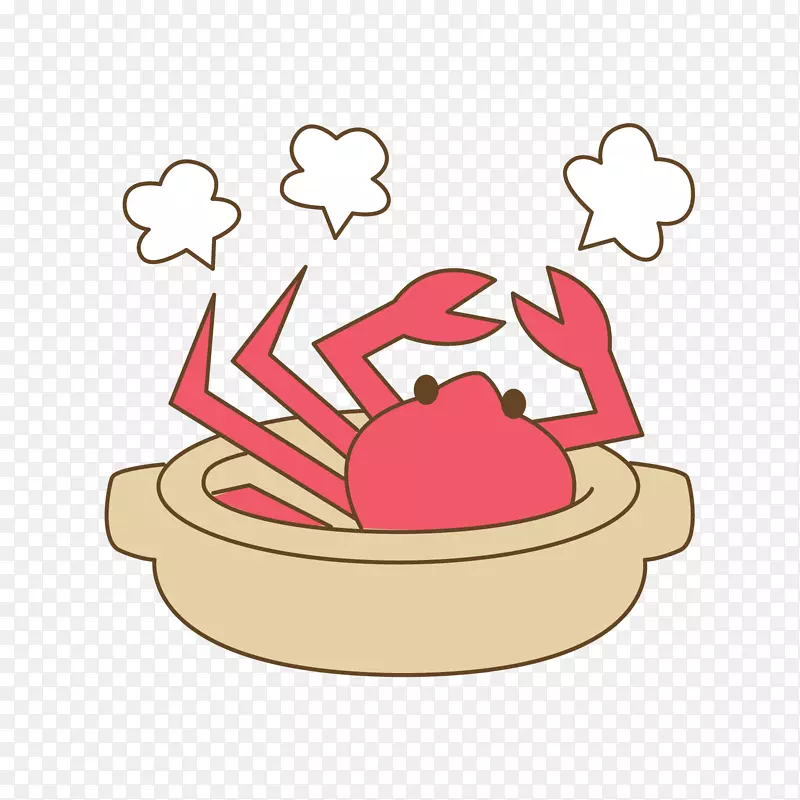 螃蟹火锅食品罐头形象-蟹锅