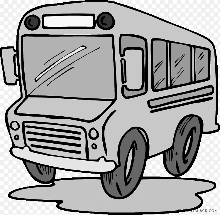 校车剪辑艺术交通形象-巴士