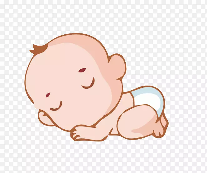 布尿布婴儿形象绒毛纸浆-卡通婴儿