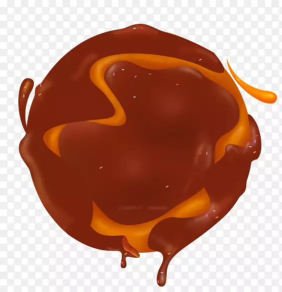 巧克力糖浆软糖圣代巧克力喷泉-巧克力卡通