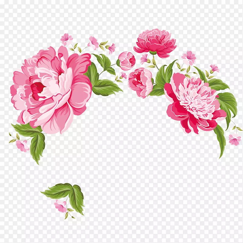 花卉设计玫瑰花png图片剪贴画牡丹花