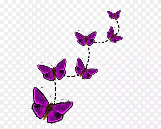 毛茸茸的蝴蝶剪贴画紫色身躯珠宝