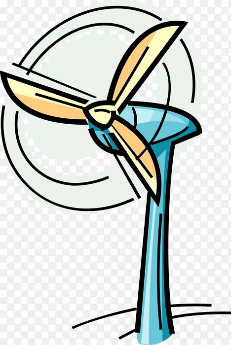 剪贴画风能风力涡轮机风车-能源