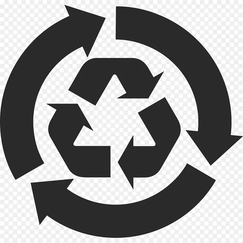 回收符号图形回收垃圾箱纸.符号