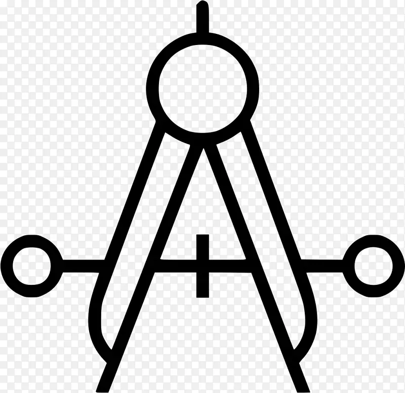 罗盘计算机图标图形绘制插图.罗盘