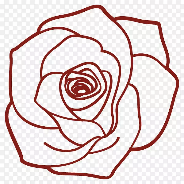 花园玫瑰画插图花