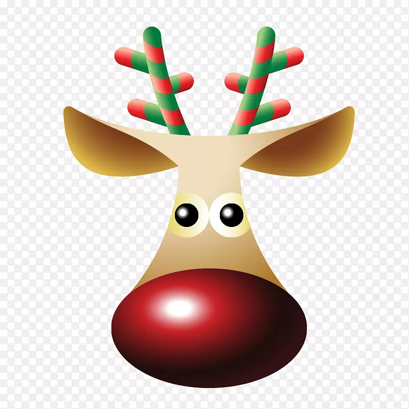 鲁道夫圣诞老人驯鹿圣诞节-可爱的鹿
