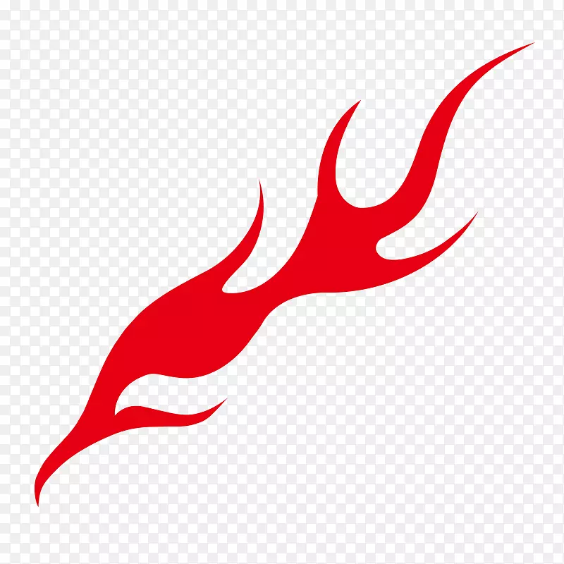 剪贴画图形火焰标志-红色火焰