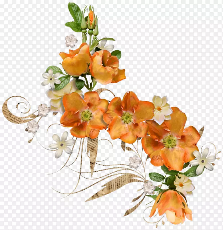 婚礼邀请花花卉设计png图片图.花