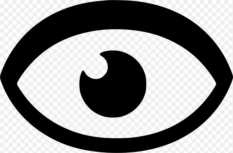 圆圈剪贴画点黑色新月-眼睛在你的图标