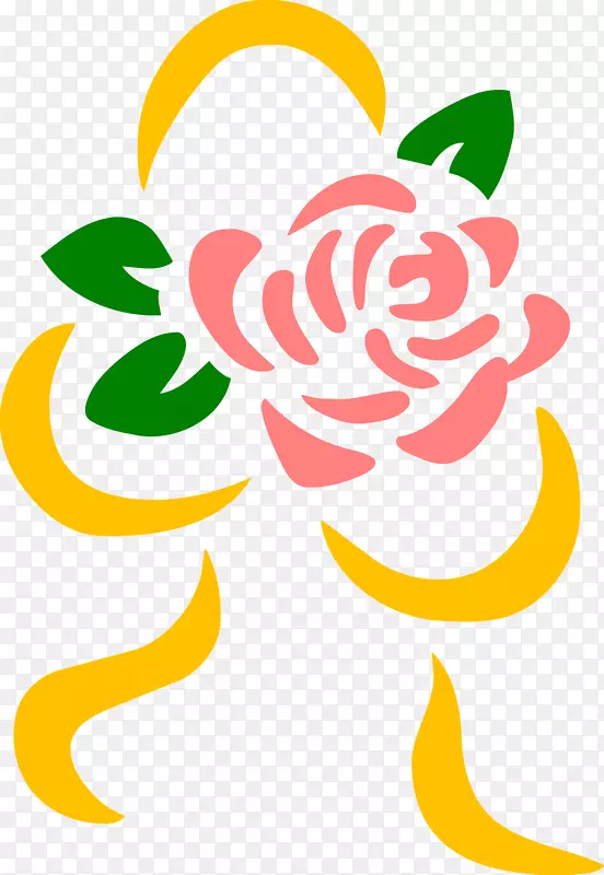 图剪贴画黑色玫瑰花园玫瑰花电脑图标.风格化的花剪贴画