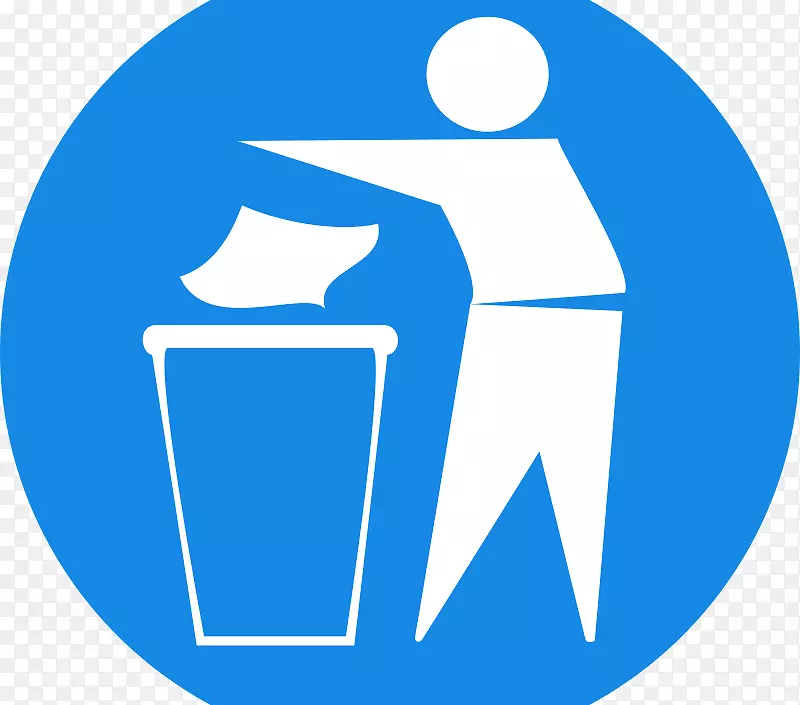 垃圾桶和废纸篮，回收箱，夹艺术标志-2个桶