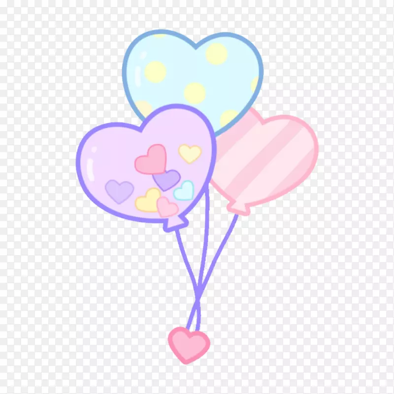 剪辑艺术心脏气球粉红m-095-装饰心