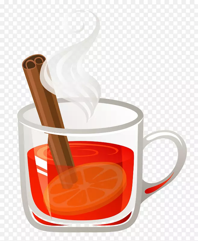 深灰色茶，咖啡，茶杯-热橙杜鹃花