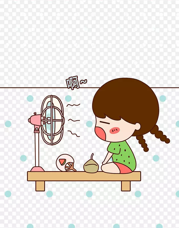手动风扇空调家用电器制冷-吹风机动画