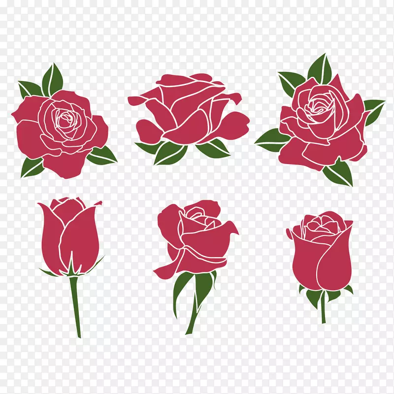 图形剪贴画图片桌面壁纸插图.花蕾红玫瑰
