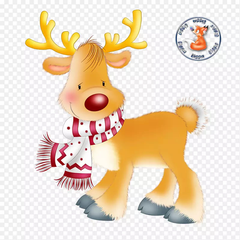 鲁道夫驯鹿圣诞老人圣诞图-驯鹿